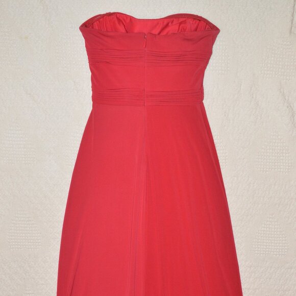 BCBGMaxAzria Red Strapless Floor length Gown - Picture 11 of 14